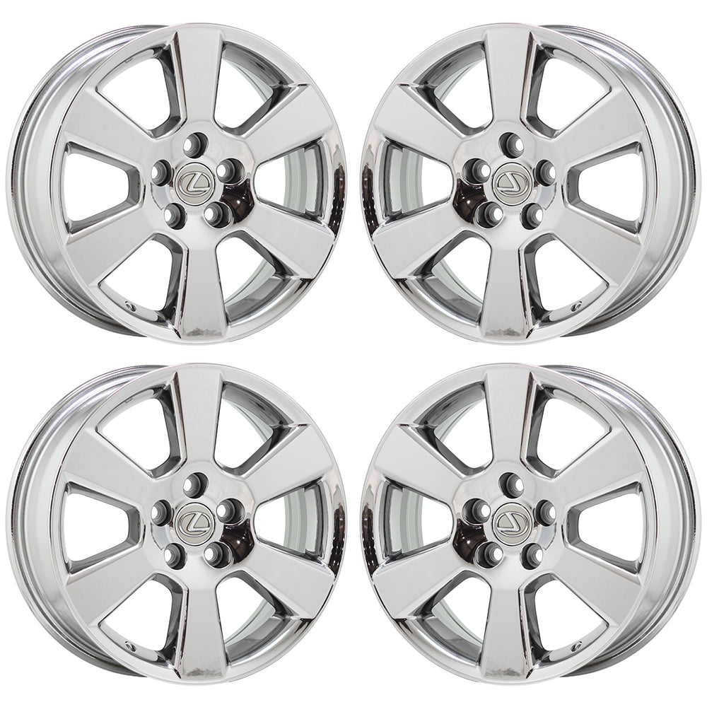 17" Lexus RS330 RS350 RX400 Bright Chrome wheels rims Factory OEM set 74170